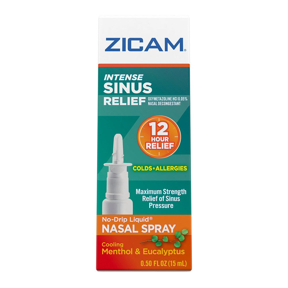 Zicam Intense Sinus Nasal Spray Relief, Menthol & Eucalyptus, 0.5 Oz